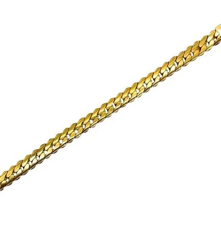 Bracelet maille serpent doré