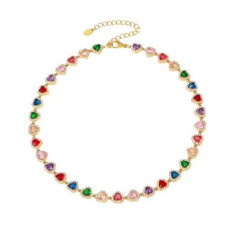Collier coeur diamants