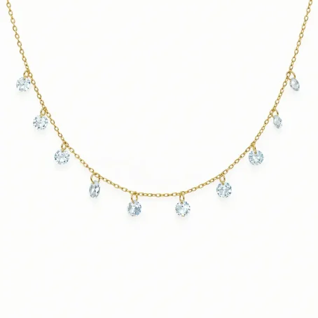 collier goutte doré