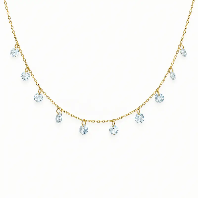 collier goutte doré