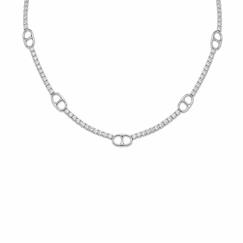 Collier ras de cou Monaco argenté